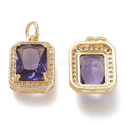 Латунь стекло амулеты&nbsp;ZIRC-F116-09B-G