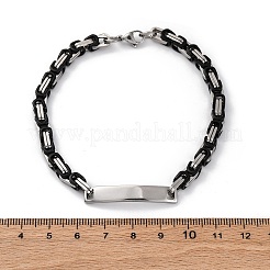 201 идентификационный браслет из нержавеющей стали&nbsp;BJEW-F331-08BP