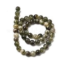 Нити бусин из натурального зеленого лепидолита G-K350-C01-8mm