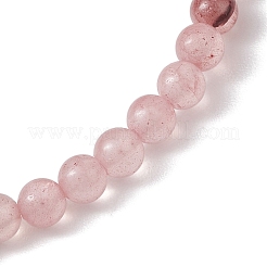 Bracelets extensibles en perles rondes en jade vert naturel teint de 4.5mm pour femmes&nbsp;BJEW-JB10844-01