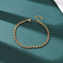 Браслеты-цепочки из нержавеющей стали 304&nbsp;BJEW-P376-03G