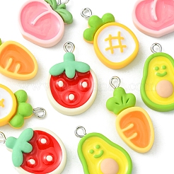 10шт 5 стиля непрозрачные подвески из смолы RESI-FS0001-52