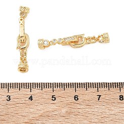 Messing Micro Pave klare Zirkonia Falte über Verschlüsse&nbsp;KK-C172-04G