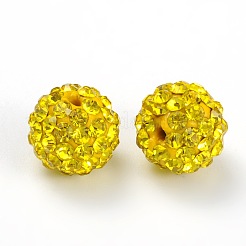 Perles de boule pavé disco &nbsp;RB-H258-10MM-249
