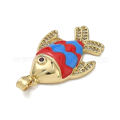 Латунные микропаве прозрачные подвески с фианитом&nbsp;KK-H256-20G