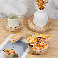 3 шт. деревянная круглая подставка под дисплей для ванной комнаты AJEW-FH0006-62