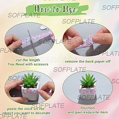 5 м самоклеящаяся лента со звездочками из смолы DIY-SP0004-56A