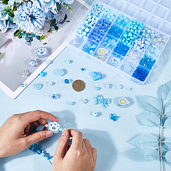 Undurchsichtige und transparente Acrylperlen-Sets&nbsp;MACR-SP0001-48B