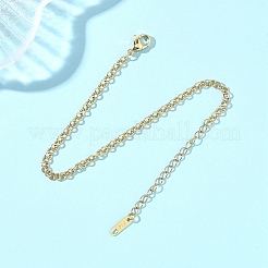 Браслеты из латунных цепей роло для женщин BJEW-JB12780