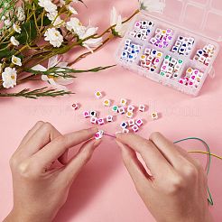 240шт 8 цвета непрозрачные акриловые европейские бусины OPDL-SZ0001-01