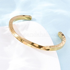 Браслеты-манжеты из нержавеющей стали 304 для мужчин и женщин BJEW-D361-04G