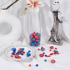 86 шт. 3 вида пластиковых бусин с имитацией жемчуга&nbsp;OACR-SP0001-75