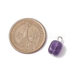 Подвески кубовидной формы из натуральных и синтетических драгоценных камней с железными петлями&nbsp;PALLOY-JF02786-02