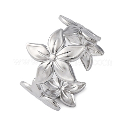 Латунные регулируемые открытые манжеты для женщин RJEW-R021-02P