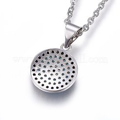 Ожерелья с подвеской из латуни и циркония NJEW-L146-02P