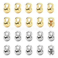 20 個の真鍮ボールチープ  カロット終了  18KGP本金メッキ  6x4mm  穴：1.5mm&nbsp;KK-FS0002-18G