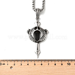 Ожерелья с подвеской в виде меча из нержавеющей стали 304 для женщин и мужчин NJEW-Z076-02AS