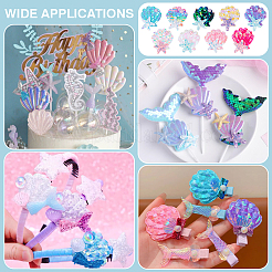 36 шт. 9-цветный полиэстер с пайетками&nbsp;DIY-PH0033-86