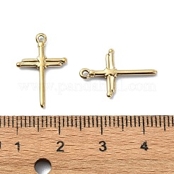 304ステンレスペンダント  クロスチャーム  14KGP本金メッキ  19x12x2mm  穴：1mm&nbsp;STAS-L022-346G-02