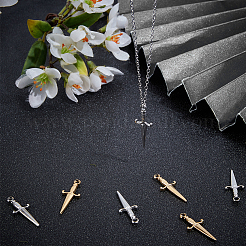 10 pendentif en acier inoxydable 201 de 2 couleurs&nbsp;STAS-BBC0006-56