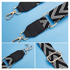 Регулируемые лямки сумки из полиэстера с узором «стрелка»&nbsp;FIND-WH0126-338KCG