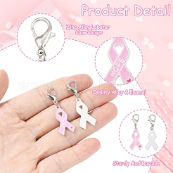 20 шт. 10 стиля подвески из сплава и эмали для повышения осведомленности о раке груди&nbsp;HJEW-YW00261