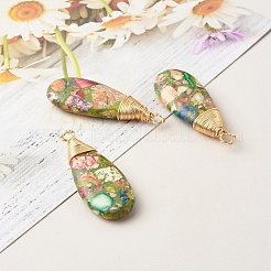 Натуральный регалит / имперская яшма / морские отложения яшмовые подвески PALLOY-JF00874