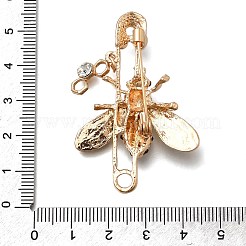Broches en alliage de zinc émaillé avec strass&nbsp;JEWB-V001-03C-01