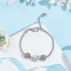 1 Set Herz 925 Sterling Silber European Beads&nbsp;STER-PH0003-10