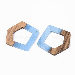 Pendentifs en résine opaque et bois de noyer&nbsp;RESI-S389-004A-C