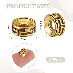 300 шт. бусины-проставки в тибетском стиле&nbsp;TIBEP-PH0001-88