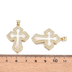 Латунные микропаве прозрачные подвески с фианитом KK-N254-194G