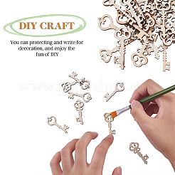 100шт незавершенные деревянные подвески WOOD-CJ0001-55