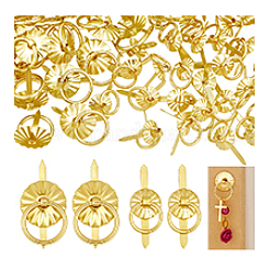 120 шт. 2 стиля железная круглая ручка для шкафа FIND-PH0026-20