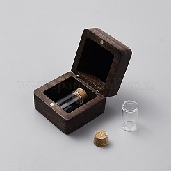 Quadratische magnetische Andenkenboxen aus Holz für die erste Locke&nbsp;CON-WH0107-85