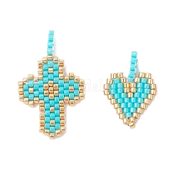 2 шт. подвески из стеклянного бисера 2 стилей&nbsp;PALLOY-MZ00883