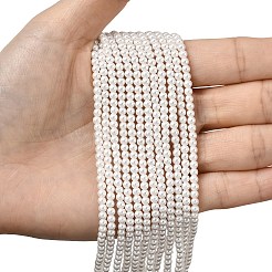 Круглые бусины из экологически чистого окрашенного стекла с жемчугом&nbsp;HY-A002-3mm-RB001