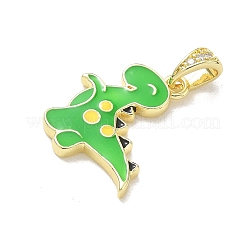 Pendenti in zirconi cubici trasparenti in micro pavè di ottone&nbsp;CU-CBADD0C-04G