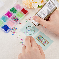 150 г двухцветных прозрачных круглых икорных бусин&nbsp;MRMJ-OC0002-80