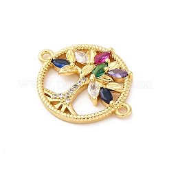 Шармы-соединители из латуни с микропаве из кубического циркония&nbsp;LS-KK-S510-20G