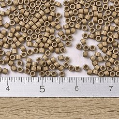 MIYUKIデリカビーズ  シリンダー  日本製シードビーズ  11/0  （db1834f）デュラコート亜鉛メッキマットシャンパン  1.3x1.6mm  穴：0.8mm  約2000PCS /ボトル  10 G /ボトル&nbsp;SEED-JP0008-DB1834F