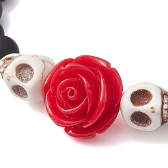 Bracciali in resina e turchese sintetico&nbsp;BJEW-JB10755-01