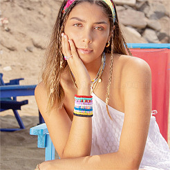 Браслеты из бусин из полимерной глины&nbsp;BJEW-TAC0032