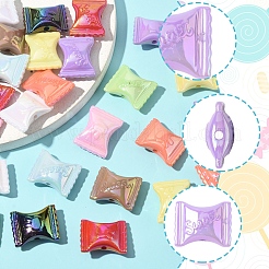 32шт УФ-покрытие Радужные переливающиеся акриловые бусины OACR-FS0002-13