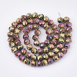 Стеклянные бусины с гальваническим покрытием &nbsp;EGLA-T018-01-B02