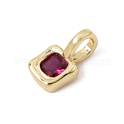 Charms in ottone zirconi a pavé di ottone&nbsp;CU-CBA7D12-22G-02