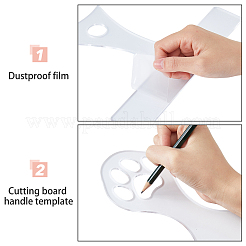 2 шт. 2 стиля прозрачных акриловых шаблонов фрезера DIY-DC0002-74