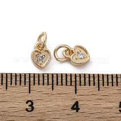 Breloques en laiton avec zircone cubique de micro pave&nbsp;KK-C071-09KCG