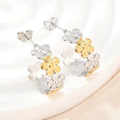Boucles d'oreilles à tige en acier inoxydable 304 pour femmes&nbsp;SA-CBA45D5-25GP