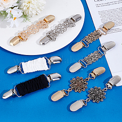 8 шт. 8 стиля прямоугольные зажимы для кардигана из цинкового сплава и страз&nbsp;JEWB-HY0001-39